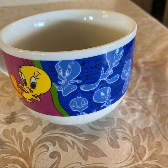 Vintage Tweety Bird Mug Cup 1998 Warner Bros Looney Tunes Excellent Condition - Picture 4 of 10